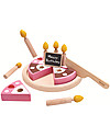 PlanToys Set Torta in Legno - Ecologico e Divertente! Cibo Giocattolo