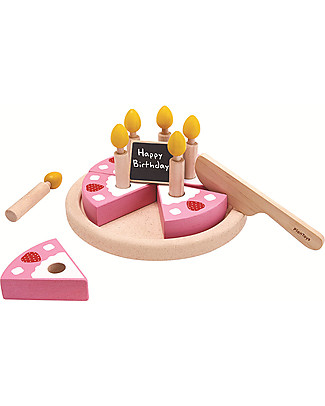 PlanToys Set Torta in Legno - Ecologico e Divertente! Giochi Per Inventare Storie