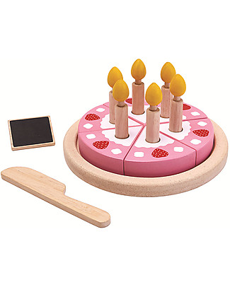 PlanToys Set Torta in Legno - Ecologico e Divertente! Giochi Per Inventare Storie