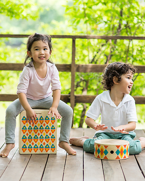 PlanToys Strumento Musicale Gioco Cajon - Avvicina alla musica in modo divertente! Strumenti Musicali