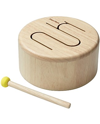 PlanToys Strumento Musicale Gioco Tamburo Natural - Avvicina alla musica in modo divertente! Strumenti Musicali