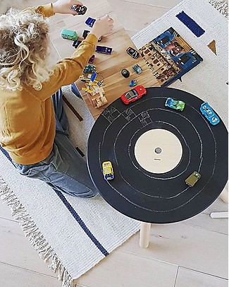 PlanToys Tavolo Lavagna Rotondo per Bimbi, 3-6 anni - Design ed ecologia! Tavoli