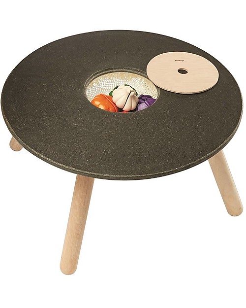 PlanToys Tavolo Lavagna Rotondo per Bimbi, 3-6 anni - Design ed ecologia! Tavoli