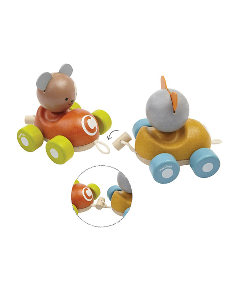 Carrellino Primi Passi Montessori Giocattolo Educativo In Legno - Technical View