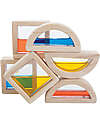 PlanToys Water Blocks - Scopri i Colori - Gioco in Legno 100% Sostenibile Costruzioni in Legno
