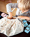 Play&Go Mini Sacco Portagiochi e Tappeto 2 in 1 in cotone - Macchine Tappeti Porta Gioco
