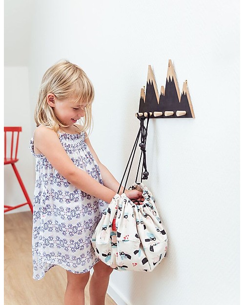 Play&Go Mini Sacco Portagiochi e Tappeto 2 in 1 in cotone - SuperGirl Contenitori Porta Giochi