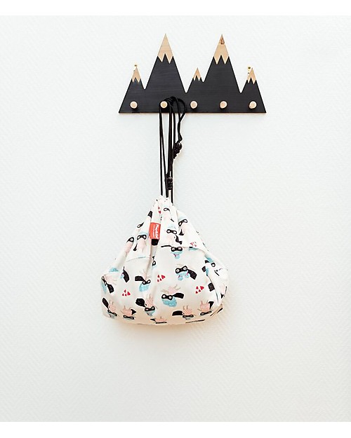 Play&Go Mini Sacco Portagiochi e Tappeto 2 in 1 in cotone - SuperGirl Contenitori Porta Giochi