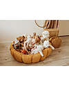 Play&Go Sacco Portagiochi Bloom - Tappeto Gioco Imbottito e Baby Nest 2 in 1 in 100% Cotone Bio - Chai Tea Mustard Tappeti Porta Gioco