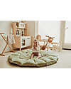 Play&Go Sacco Portagiochi Bloom - Tappeto Gioco Imbottito e Baby Nest 2 in 1 in 100% Cotone Bio - Meadow Green Tappeti Porta Gioco