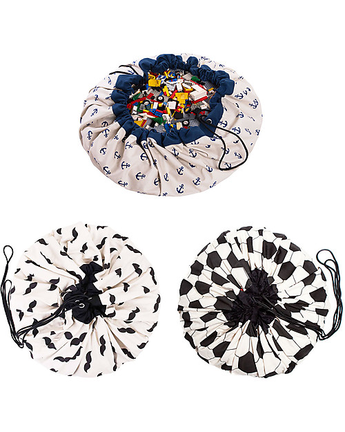 Play&Go Sacco Portagiochi e Tappeto 2 in 1 Double cotone - Mondo Tappeti Porta Gioco