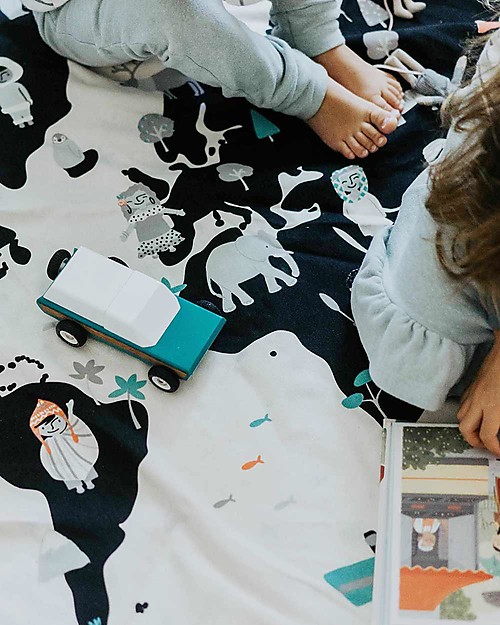 Play&Go Sacco Portagiochi e Tappeto 2 in 1 Double cotone - Mondo Tappeti Porta Gioco