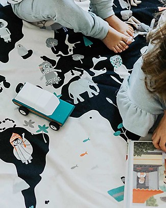 Play&Go Sacco Portagiochi e Tappeto 2 in 1 Double cotone - Mondo Tappeti Porta Gioco