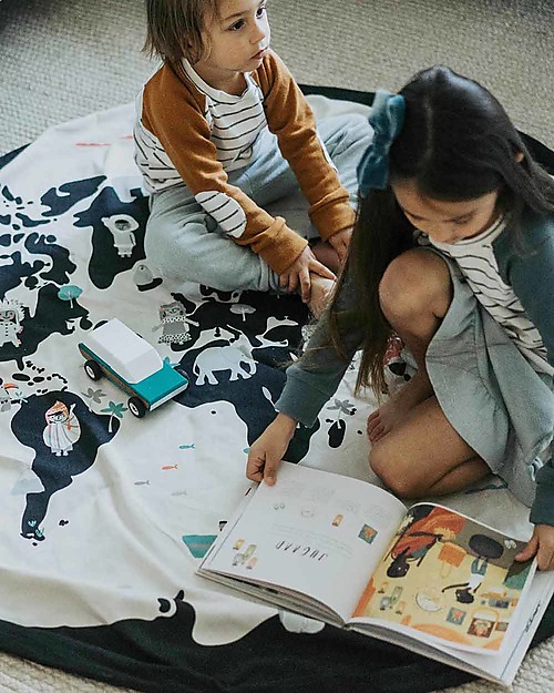 Play&Go Sacco Portagiochi e Tappeto 2 in 1 Double cotone - Mondo Tappeti Porta Gioco