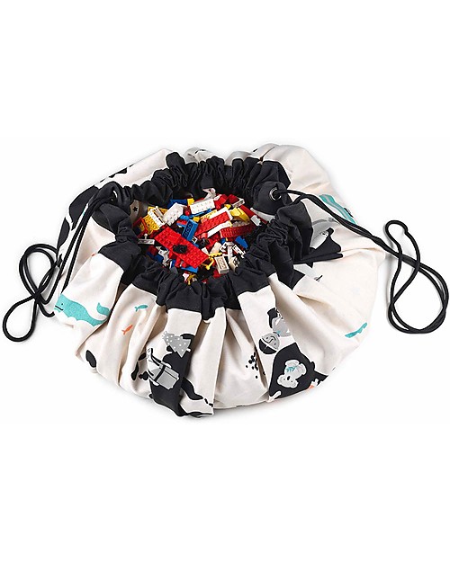 Play&Go Sacco Portagiochi e Tappeto 2 in 1 Double cotone - Mondo Tappeti Porta Gioco