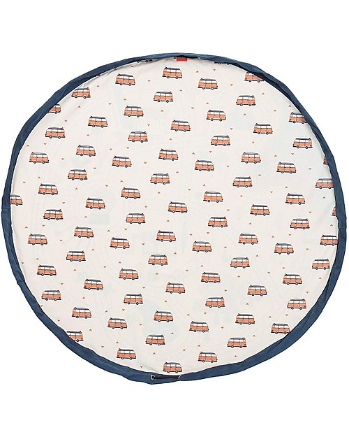 Play&Go Sacco Portagiochi e Tappeto 2 in 1 Double cotone - Pista per le Macchine Tappeti Porta Gioco