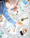 Play&Go Sacco Portagiochi e Tappeto 2 in 1 Double cotone - Pista per le Macchine Tappeti Porta Gioco
