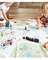 Play&Go Sacco Portagiochi e Tappeto 2 in 1 Double cotone - Treno e Orsetti Contenitori Porta Giochi