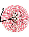 Play&Go Sacco Portagiochi e Tappeto 2 in 1 in cotone - Diamanti Rosa Tappeti Porta Gioco