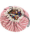 Play&Go Sacco Portagiochi e Tappeto 2 in 1 in cotone - Diamanti Rosa Tappeti Porta Gioco