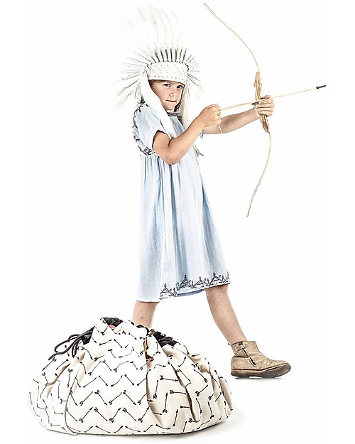 Play&Go Sacco Portagiochi e Tappeto 2 in 1 in cotone - Frecce Tappeti Porta Gioco