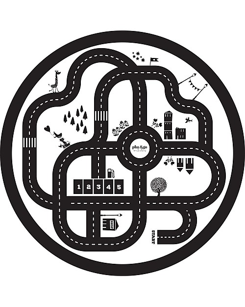Play&Go Sacco Portagiochi e Tappeto 2 in 1 in cotone - Roadmap Tappeti Porta Gioco