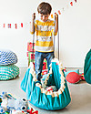 Play&Go Sacco Portagiochi e Tappeto 2 in 1 in cotone - Turchese Contenitori Porta Giochi