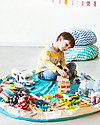 Play&Go Sacco Portagiochi e Tappeto 2 in 1 in cotone - Turchese Contenitori Porta Giochi