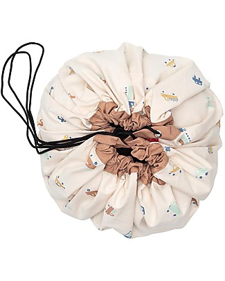 Play&Go Sacco Portagiochi e Tappeto 2 in 1 Original cotone - Macchine Tappeti Porta Gioco