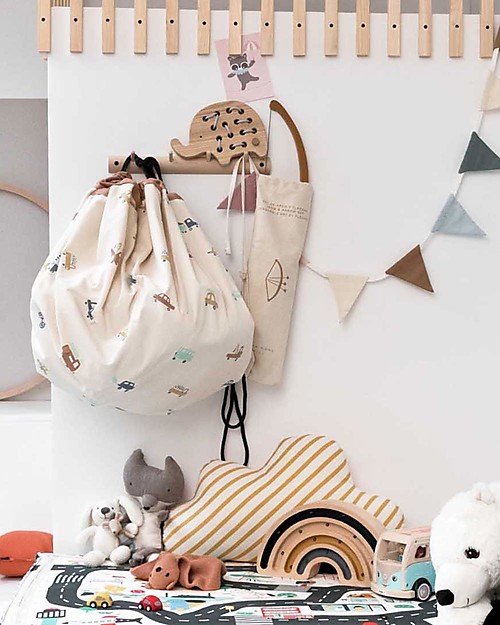 Play&Go Sacco Portagiochi e Tappeto 2 in 1 Original cotone - Macchine Tappeti Porta Gioco