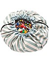 Play&Go Sacco Portagiochi e Tappeto 2 in 1 Original cotone - Strisce verdi Contenitori Porta Giochi