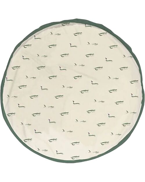 Play&Go Sacco Portagiochi e Tappeto Gioco 2 in 1 - Coccodrillo Tappeti Porta Gioco