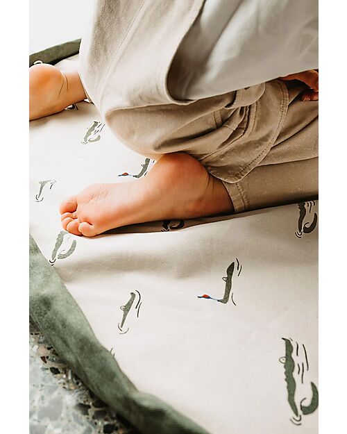 Play&Go Sacco Portagiochi e Tappeto Gioco 2 in 1 - Coccodrillo Tappeti Porta Gioco