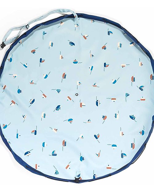 Play&Go Sacco Portagiochi e Tappeto Gioco 2 in 1  - in Cotone - Barca Tappeti Porta Gioco