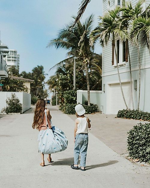 Play&Go Sacco Portagiochi e Tappeto Gioco 2 in 1  - in Cotone - Barca Tappeti Porta Gioco