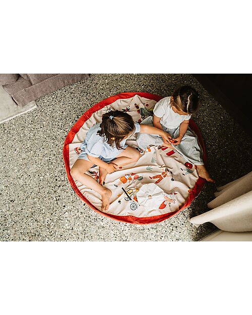 Play&Go Sacco Portagiochi e Tappeto Gioco da Esterno 2 in 1 - Circo Tappeti Porta Gioco
