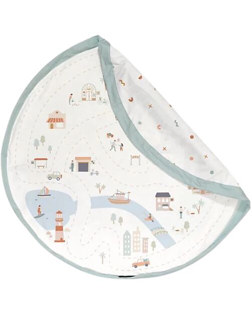 Play&Go Sacco Portagiochi e Tappeto Gioco da Esterno 2 in 1 - Città Tappeti Porta Gioco