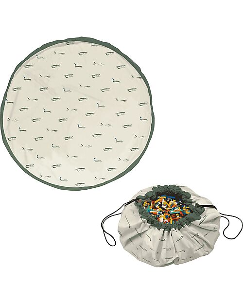 Play&Go Sacco Portagiochi e Tappeto Gioco da Esterno 2 in 1 - Coccodrillo Tappeti Porta Gioco