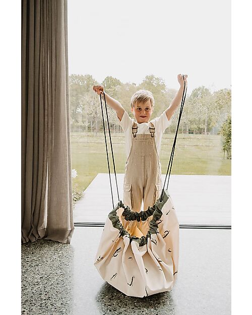 Play&Go Sacco Portagiochi e Tappeto Gioco da Esterno 2 in 1 - Coccodrillo Tappeti Porta Gioco