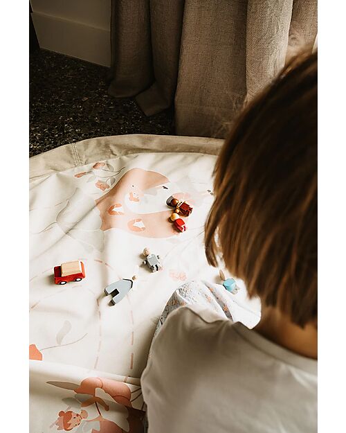 Play&Go Sacco Portagiochi e Tappeto Gioco da Esterno 2 in 1 - Mondo Fatato Tappeti Porta Gioco