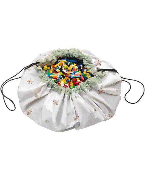 Play&Go Sacco Portagiochi e Tappeto Gioco da Esterno 2 in 1 - Mondo Fatato Tappeti Porta Gioco