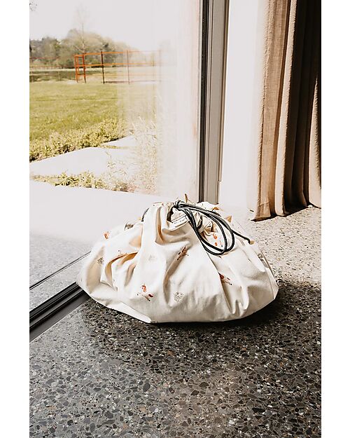 Play&Go Sacco Portagiochi e Tappeto Gioco da Esterno 2 in 1 - Mondo Fatato Tappeti Porta Gioco