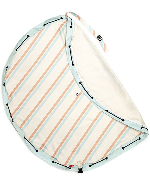 Play&Go Sacco Portagiochi e Tappeto Gioco da Esterno 2 in 1 - Righe Tappeti Porta Gioco