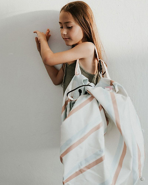 Play&Go Sacco Portagiochi e Tappeto Gioco da Esterno 2 in 1 - Righe Tappeti Porta Gioco