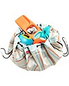 Play&Go Sacco Portagiochi e Tappeto Gioco da Esterno 2 in 1 - Righe Tappeti Porta Gioco
