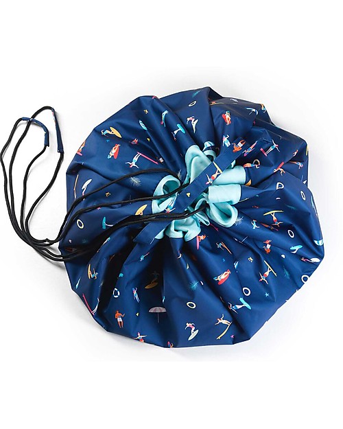 Play&Go Sacco Portagiochi e Tappeto Gioco da Esterno 2 in 1 - Surf Tappeti Porta Gioco