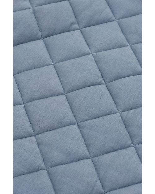 Play&Go Sacco Portagiochi e Tappeto Gioco Imbottito 2 in 1 Original Cotone Biologico - Blu Papavero Tappeti Gioco Imbottiti