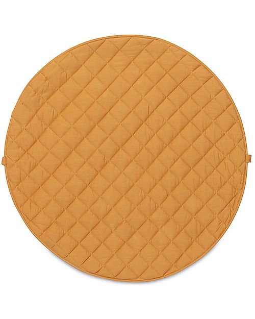 Play&Go Sacco Portagiochi e Tappeto Gioco Imbottito 2 in 1 Soft Cotone Biologico - Mostarda Tappeti Gioco Imbottiti