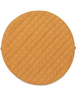 Play&Go Sacco Portagiochi e Tappeto Gioco Imbottito 2 in 1 Soft Cotone Biologico - Mostarda Tappeti Porta Gioco