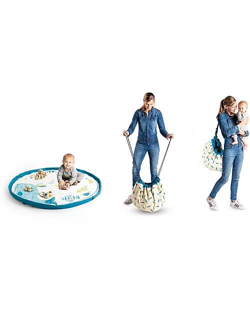 Tappeto Portagiochi 3 Sprouts A Forma Di Balena - Sacco Raccogli Giocattoli Richiudibile Per Bambini - Foto 7